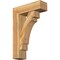 Ekena Millwork Merced Block Rough Sawn Bracket w/ Offset Brace, Western Red Cedar, 8"W x 26"D x 38"H BKT0806X26X38MRC05RWR - alternate 1